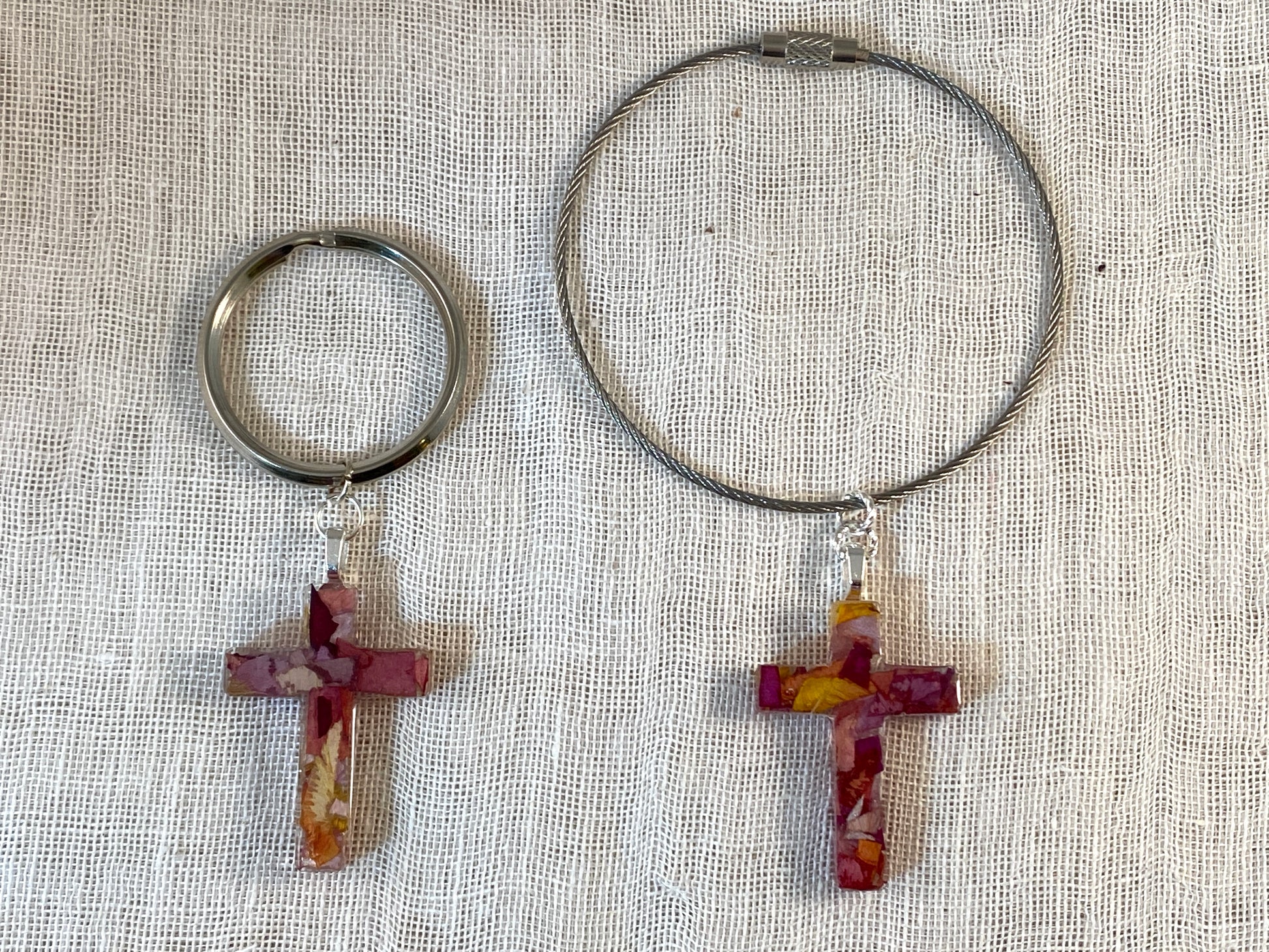 Keychain - Cross – A Treasured Petal